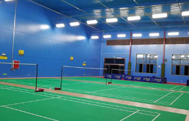  110 square meters for a badminton court